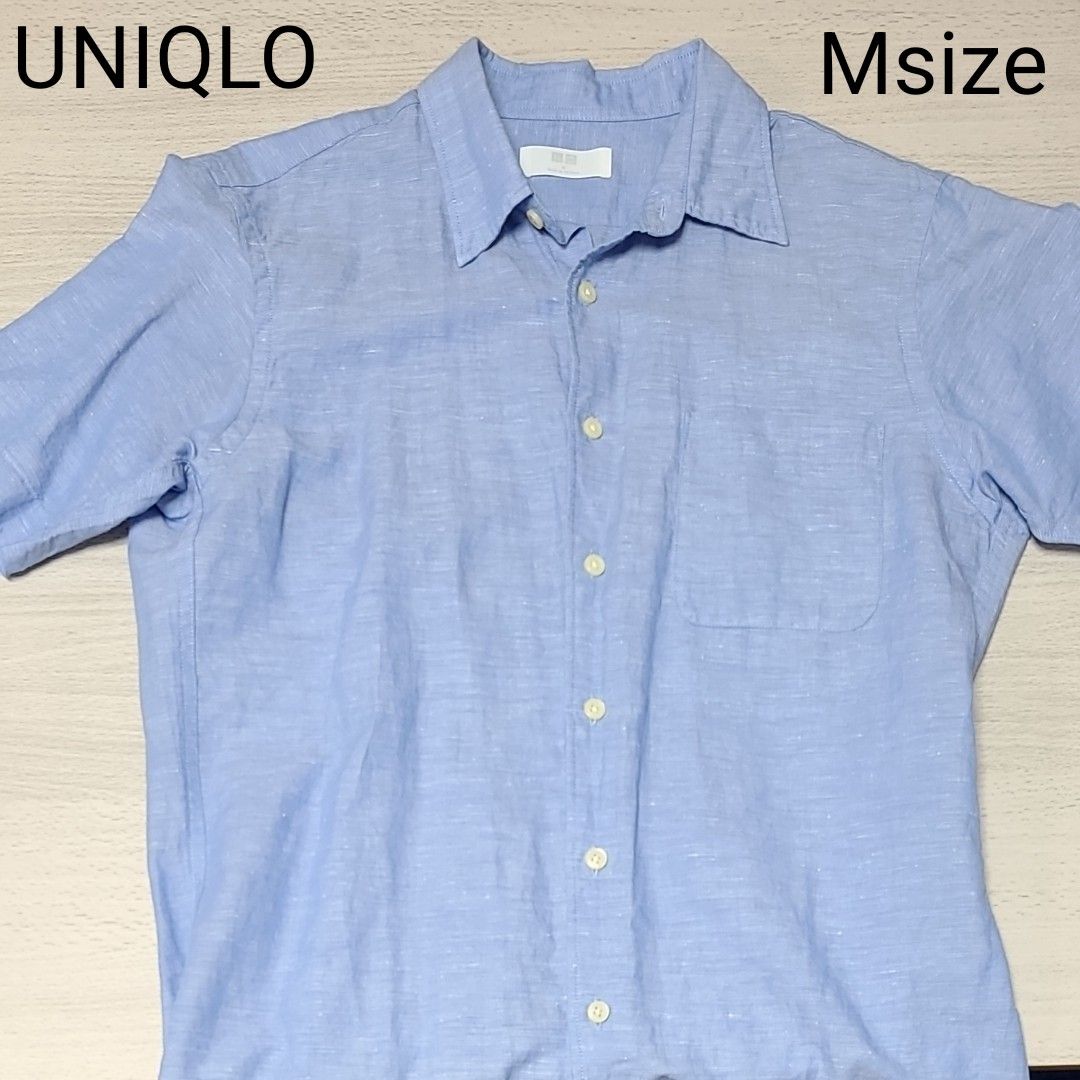 UNIQLO ユニクロ 迷彩柄ポロシャツ ブルー系 メンズ Ｌサイズ