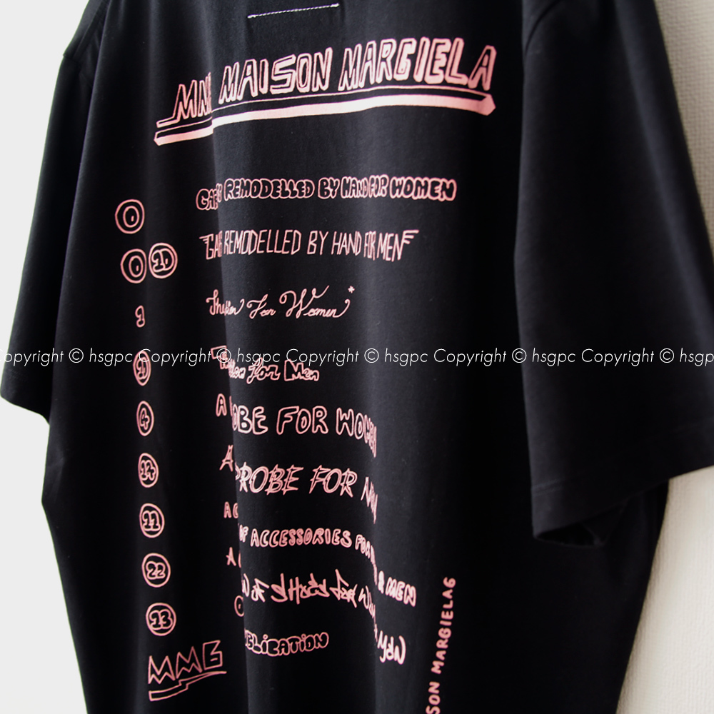 新品 MM6 メゾン マルジェラ グラフィティ バック ロゴ Tシャツ カットソー トップス オーバーサイズ Maison Margiela エムエム6 シックス