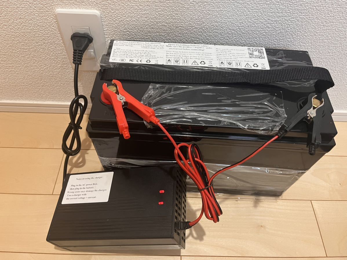 新品Lifepo4 リン酸鉄リチウムバッテリー 24v 80ah BMS ガーミン