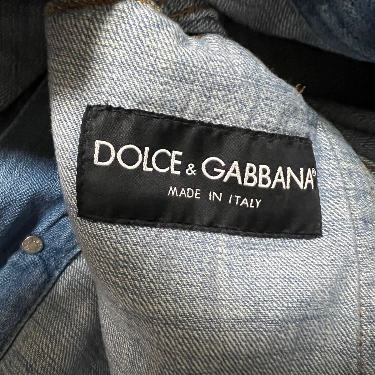 ★DOLCE&GABBANA デニムジャケット 48/ダメージ加工 ★