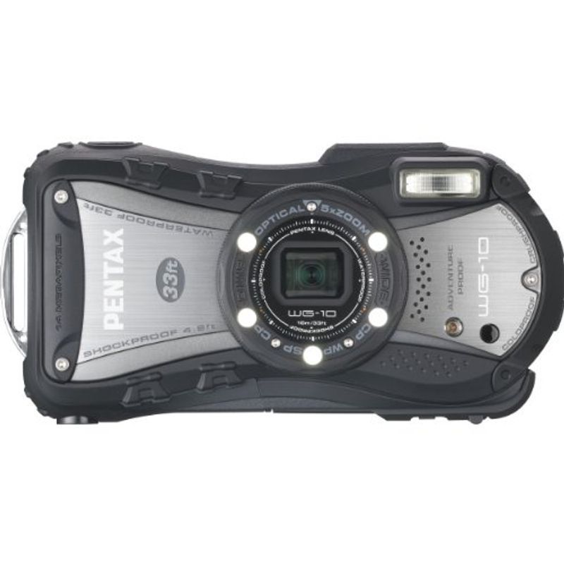 PENTAX 防水デジタルカメラ PENTAX WG-10 ブラック 1cmマクロ マクロスタンド付属 PENTAX WG-10BK 126_画像1