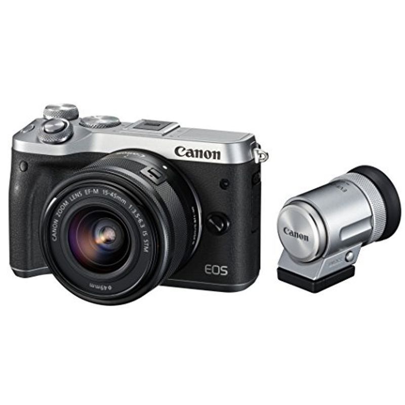 Canon ミラーレス一眼カメラ EOS M6 レンズEVFキット(シルバー) EF-M15-45mm F3.5-6.3 IS STM 付属