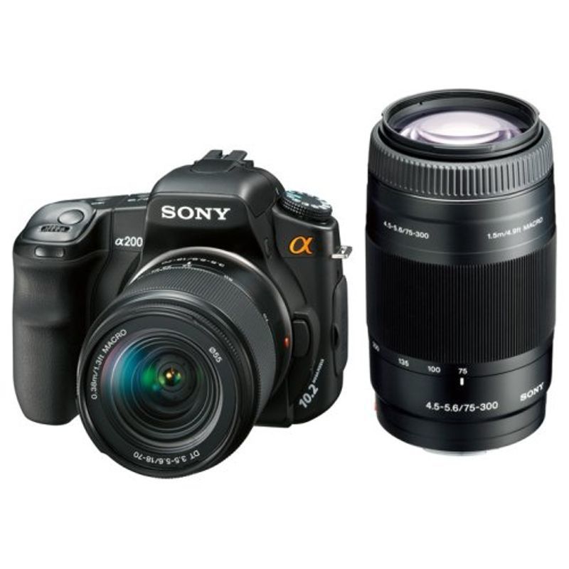 ソニー SONY デジタル一眼レフカメラWズームレンズキット α200 ダブルズームキット DSLR-A200W_画像1