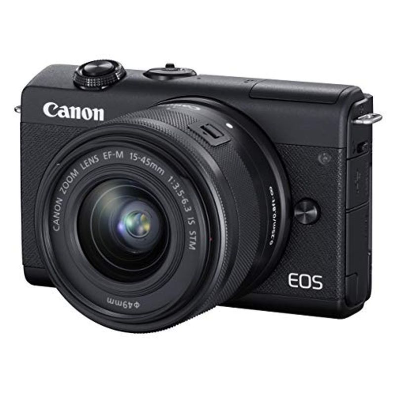 Canon ミラーレス一眼カメラ EOS M200 標準ズームキット ブラック EOSM200BK-1545ISSTMLK_画像1