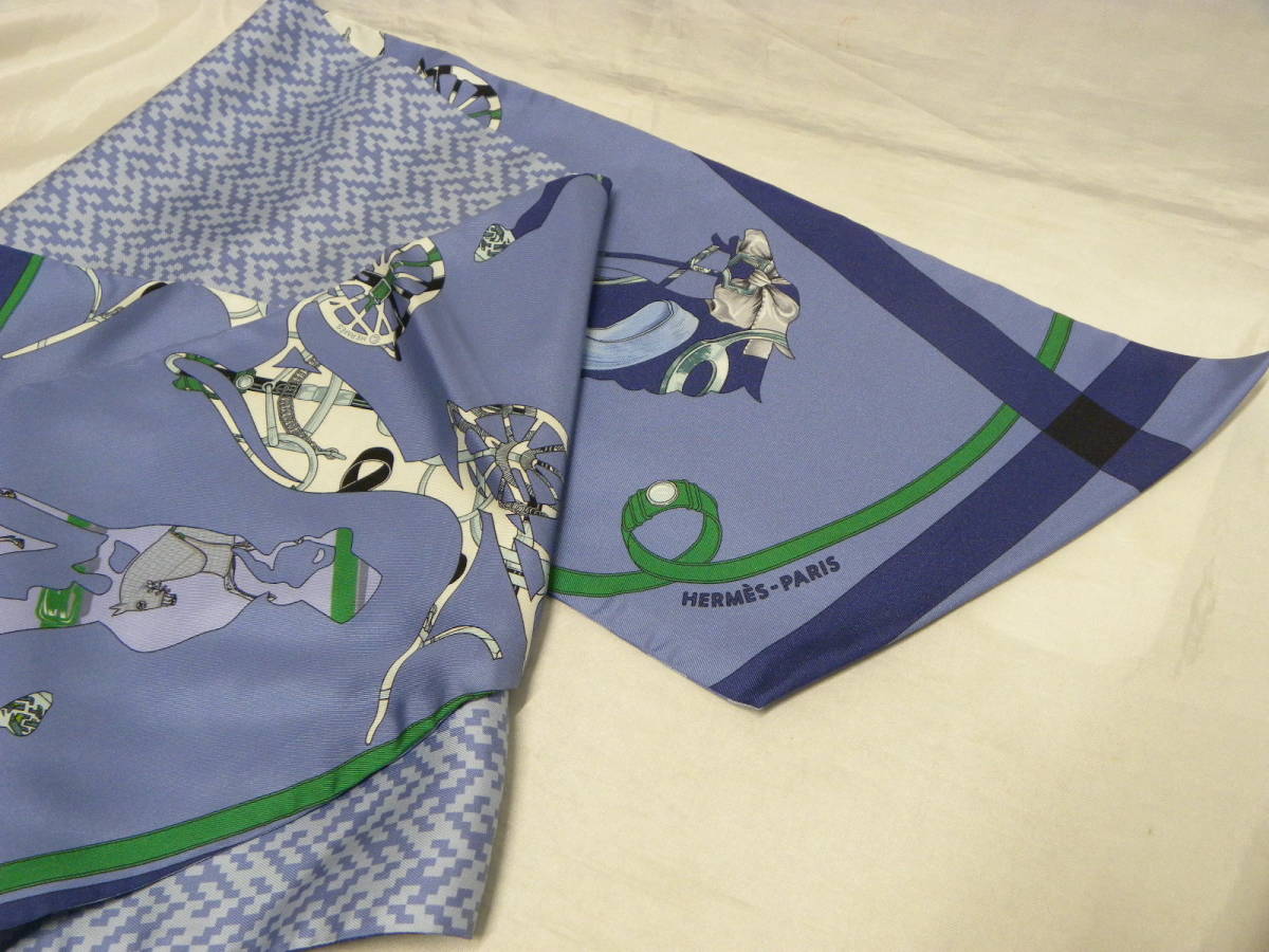 本物 HERMES MAXI TWILLY CUT TWILL 100%SOIE エルメス マキシツイリー