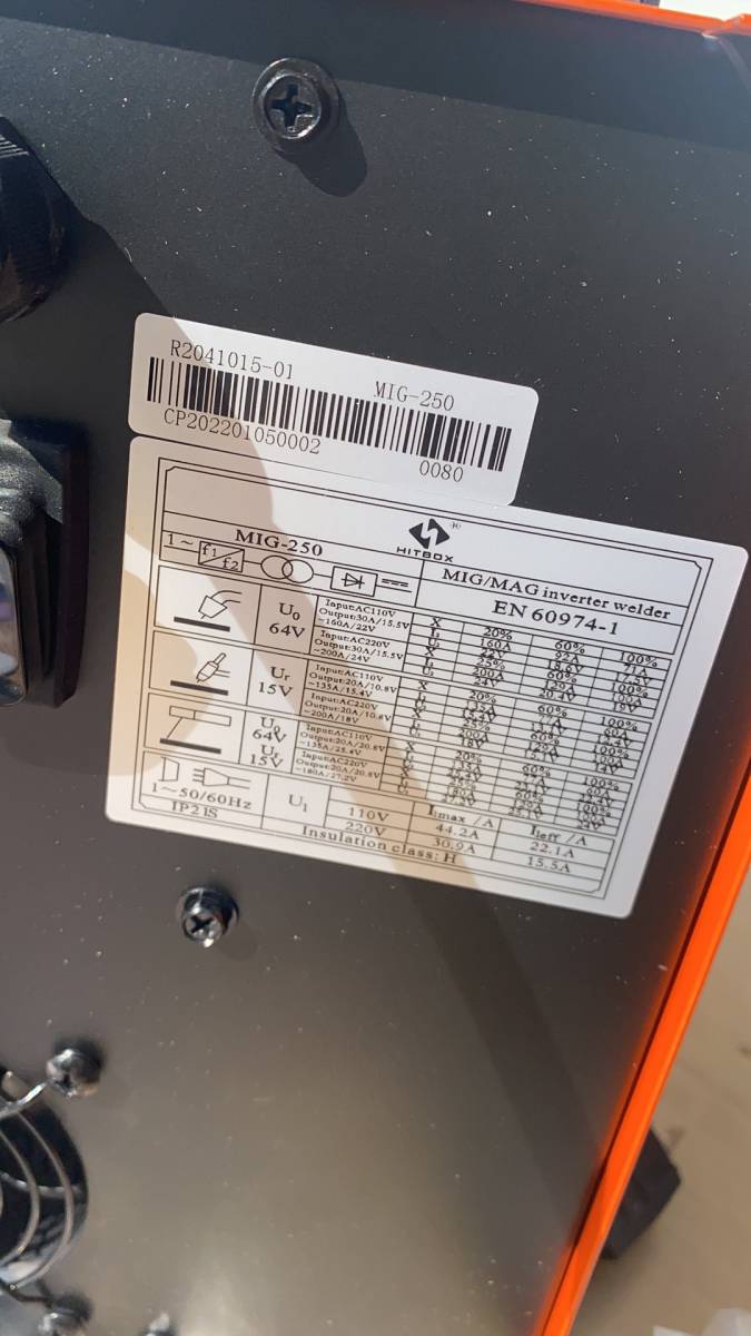新品多機能 HITBOX MIG-250 溶接機 100v 半自動 溶接機 200A 新品多機能 HITBOX MIG-250 溶接機 100v 半自動 溶接機 200A