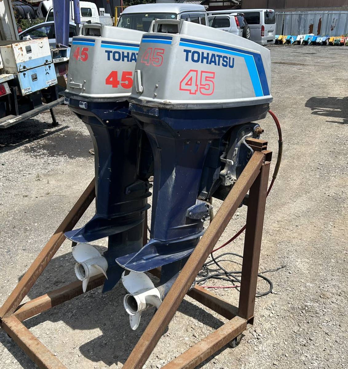 Bibian 比比昂- トーハツ船外機2st エンジン45馬力2機セット371 Bibian 比比昂- トーハツ船外機2st エンジン45馬力2機セット371