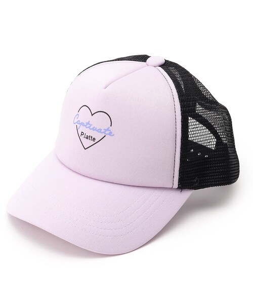  last new goods PINK-latte Heart print mesh CAP light purple (081) regular price 1100 jpy 