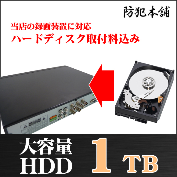 【防犯本舗】録画装置用 ハードディスク 1TB 取付設定費込 HDD1000_画像1