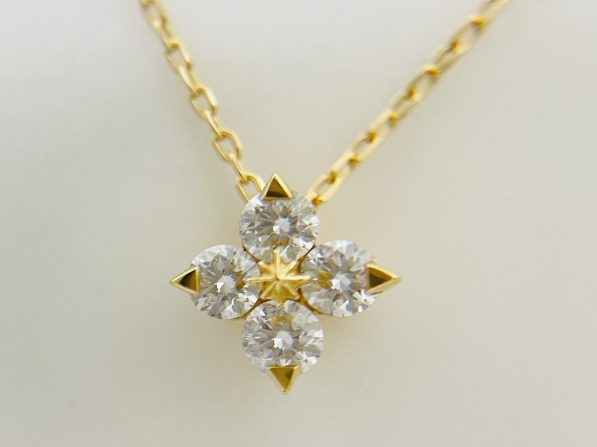 STAR JEWELRY スタージュエリー ブライテスト スター ネックレス ペンダント K18YG ダイヤモンド0.13ct イエローゴールド アクセサリー_画像2