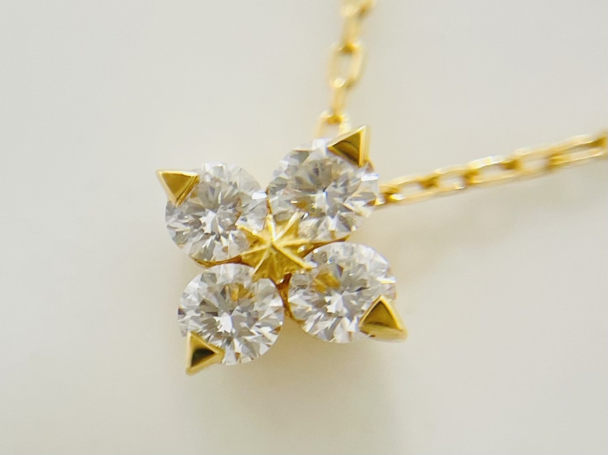 STAR JEWELRY スタージュエリー ブライテスト スター ネックレス ペンダント K18YG ダイヤモンド0.13ct イエローゴールド アクセサリー_画像3