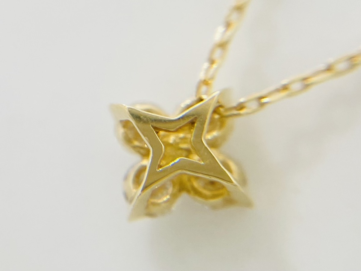 STAR JEWELRY スタージュエリー ブライテスト スター ネックレス ペンダント K18YG ダイヤモンド0.13ct イエローゴールド アクセサリー_画像5