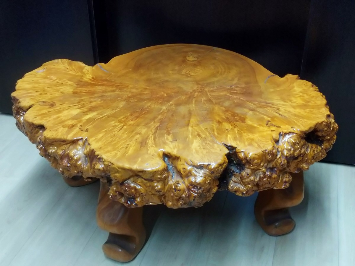 花梨 瘤杢 玉杢 無垢 瘤 座卓 ロー テーブル 一枚板 天然木 コブ