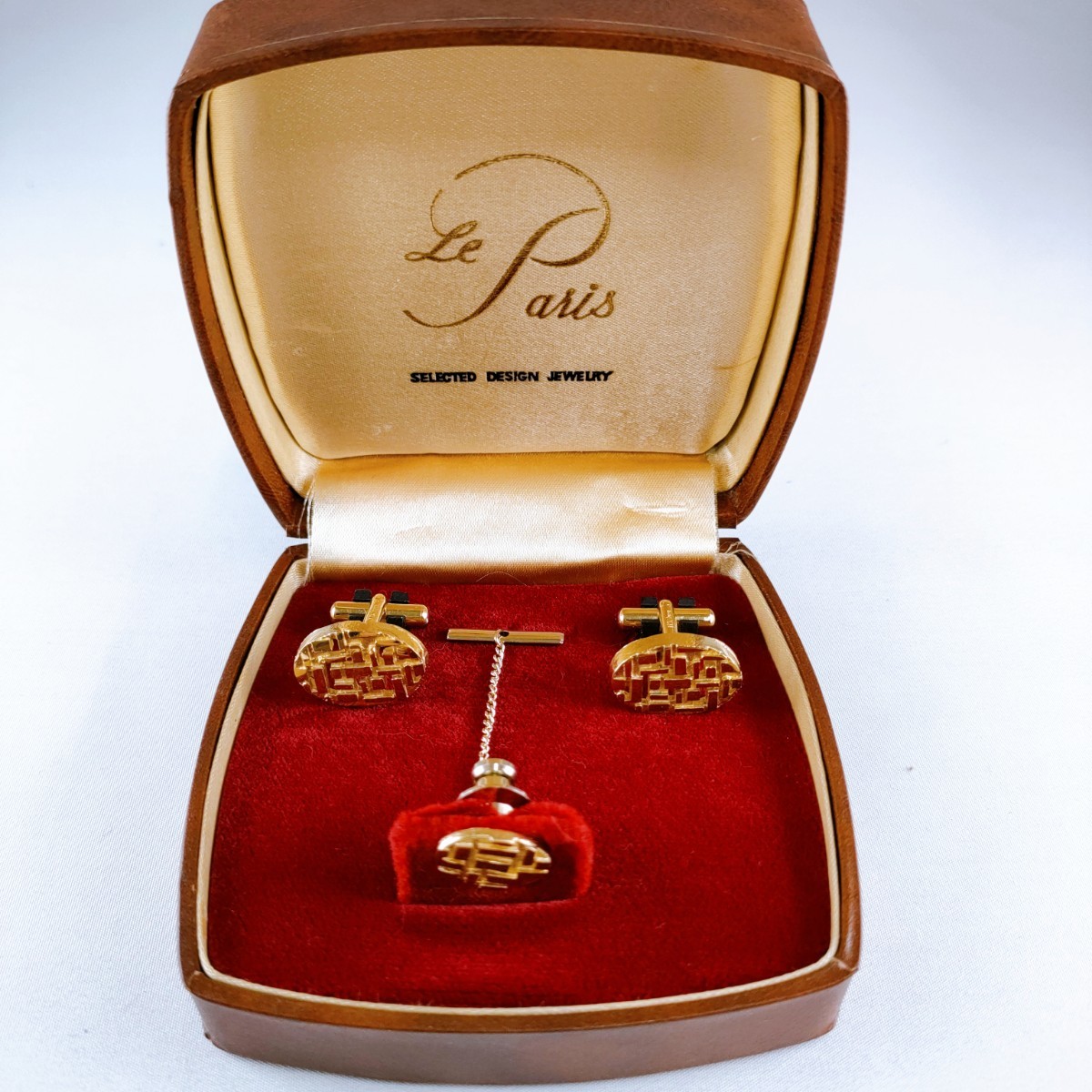 Le Paris リ パリス カフスボタン セット ゴールド基調 金色 スーツ