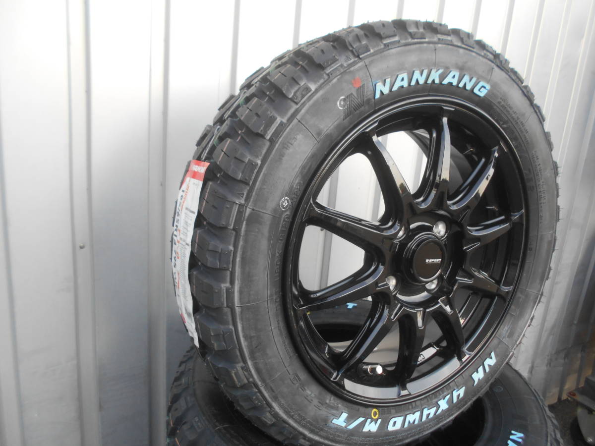 新品ゴツゴツタイヤ付4本□ナンカンFT-9□165/65R14□ホワイトレター