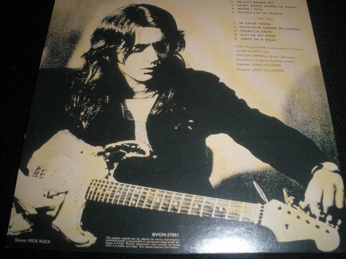 ロリー・ギャラガー デュース +1 テイスト ブルース ギター アイルランド ボーナス リマスター オリジナル 紙 Rory Gallagher DEUCEの画像2