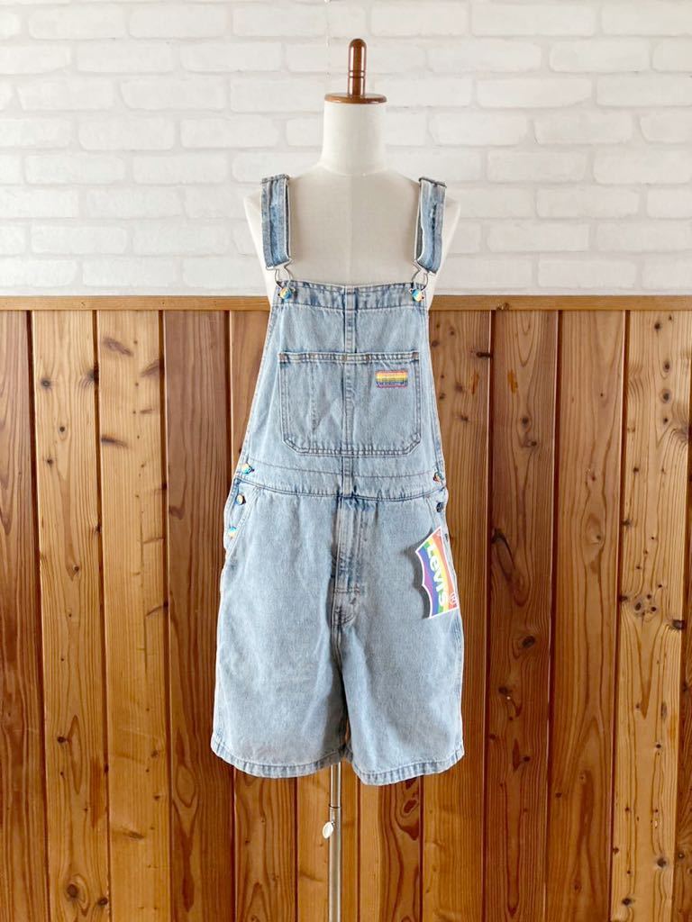  unused Levi\'s PREMIUM lady's overall shorts Denim S-M size rank jeans Levi's boys Like ji- bread new goods 