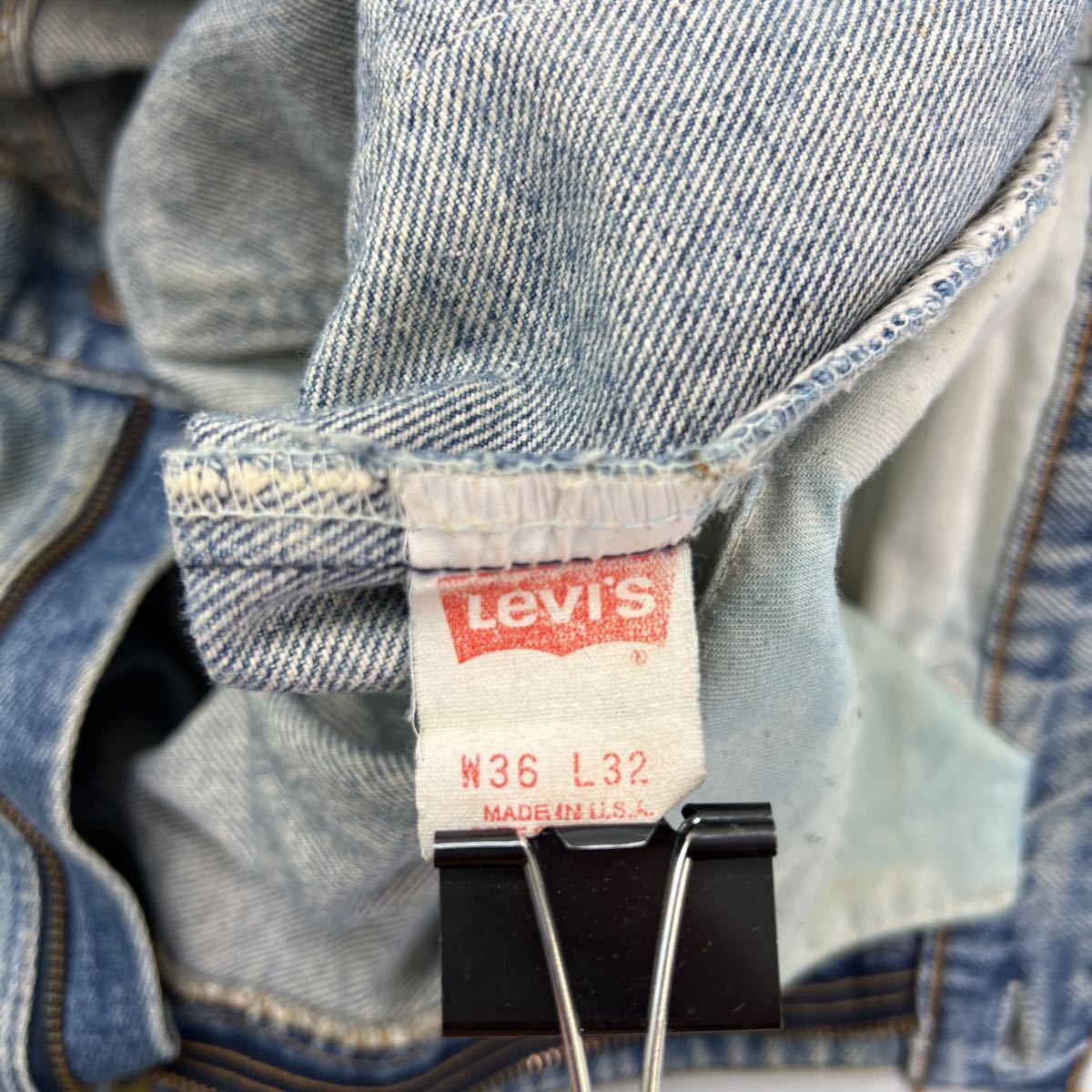 USA製 ☆ LEVIS ☆ 505 絶妙な渋い色落ち♪ ストレート デニムパンツ ジーンズ W36 アメカジ ストリート 古着MIX リーバイス■Ja5843_画像6