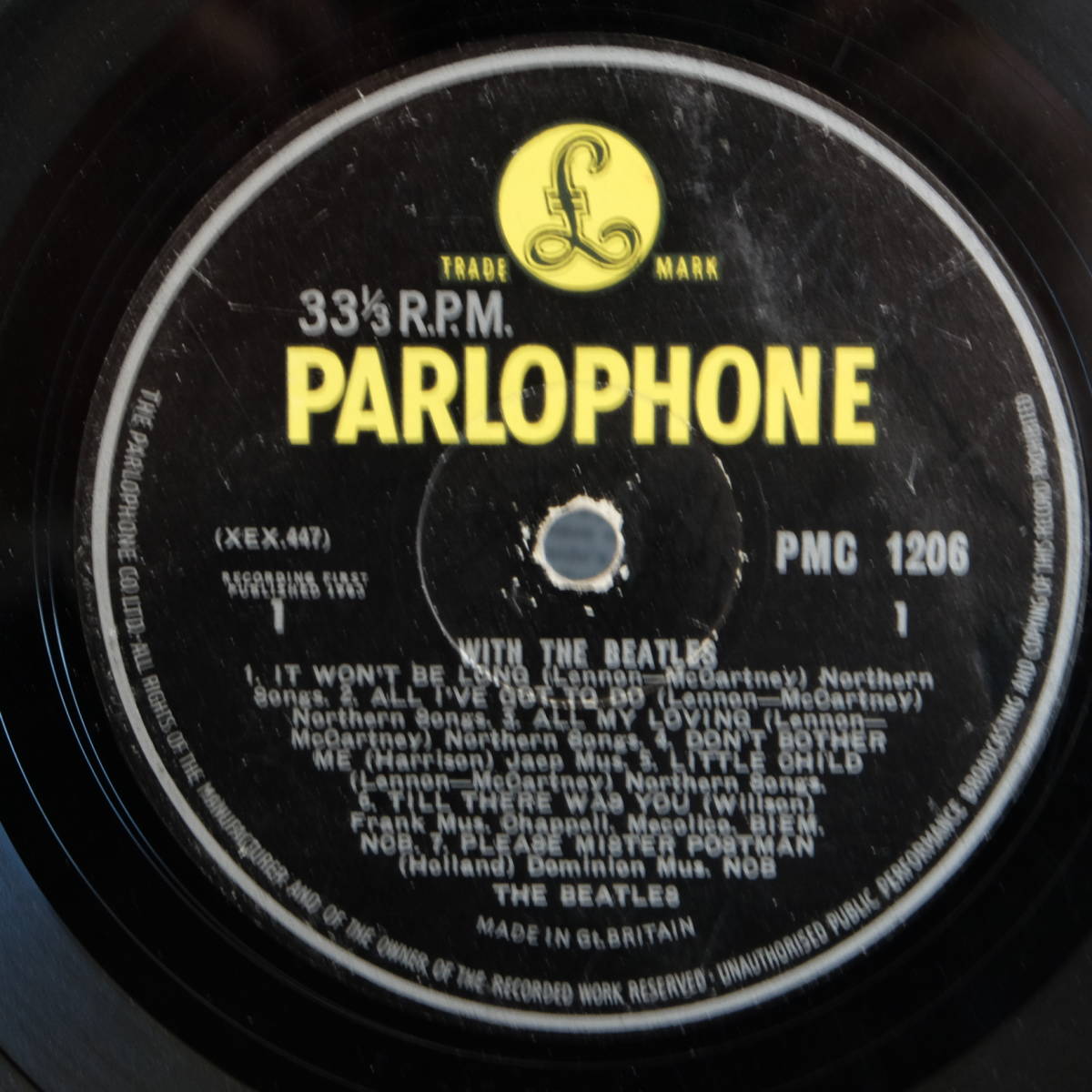 Parlophone【 PMC1206 : With The Beatles 】-5N / The Beatles_画像4