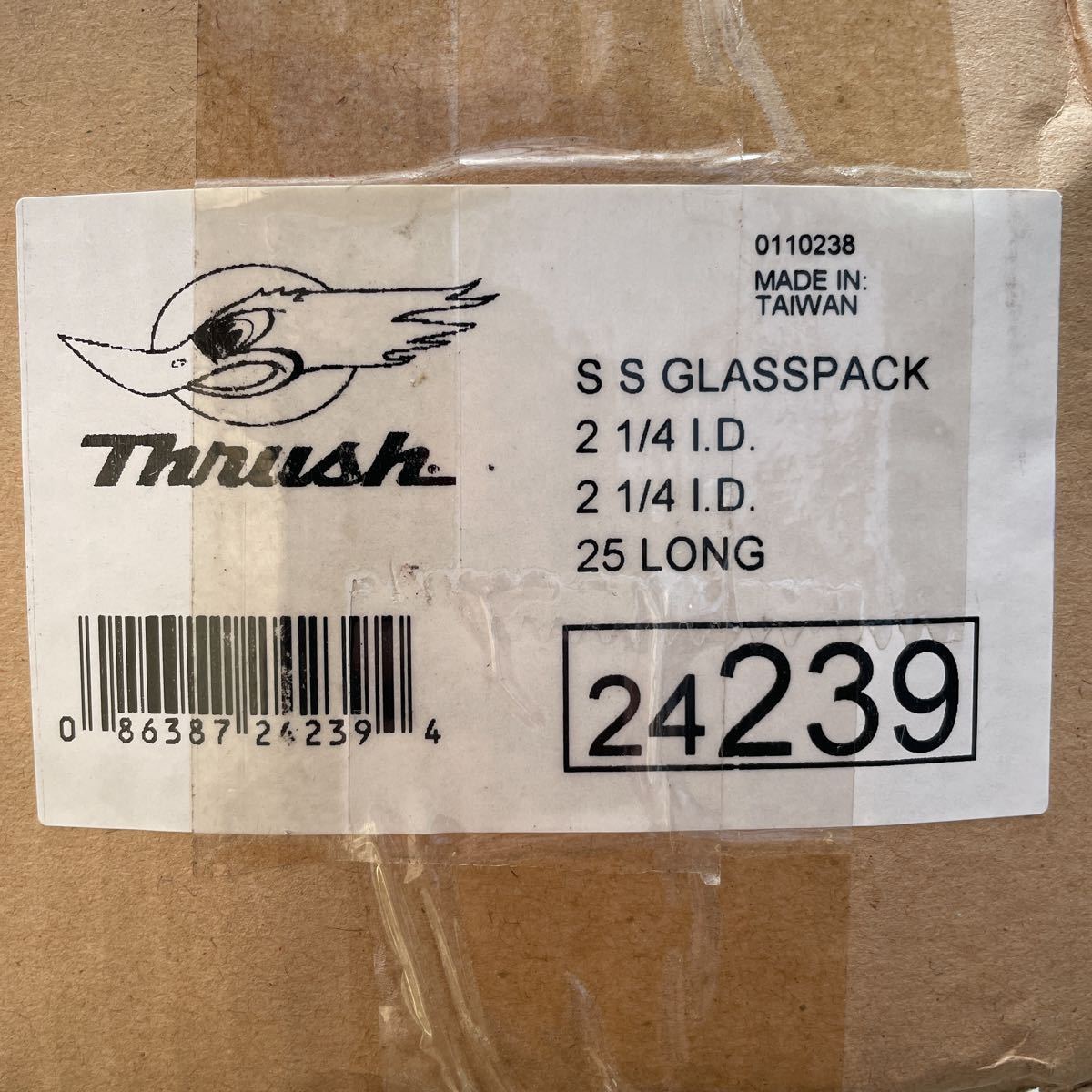 新品 未使用 THRUSH (スラッシュ) GLASSPACK(グラスパック)マフラー 24239 ポリッシュの画像3