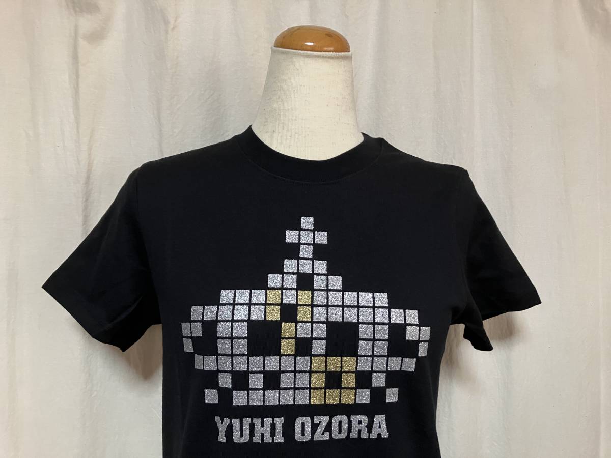 YUHI OZORA 大空祐飛 ラメプリント入り半袖Tシャツ 黒 M 未使用品_画像3