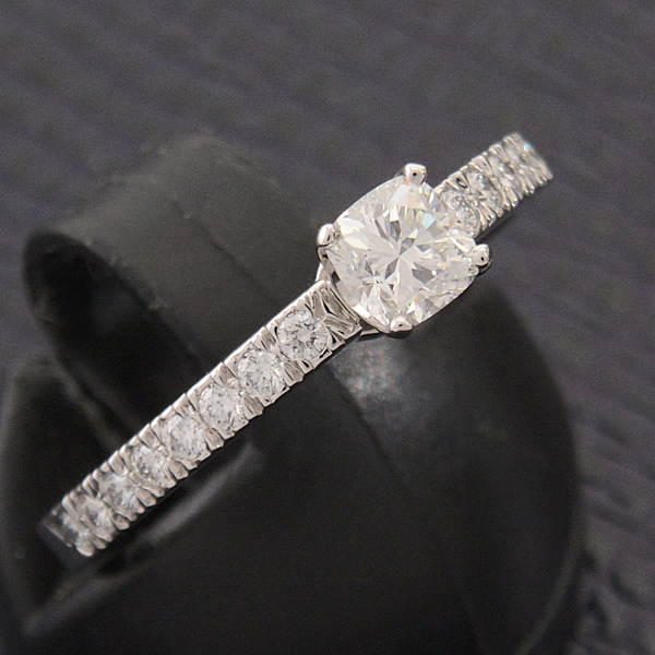  Tiffany ring lady's novo diamond ring D0.31ct 11.5 number Princess cut platinum TIFFANY PT950 used 