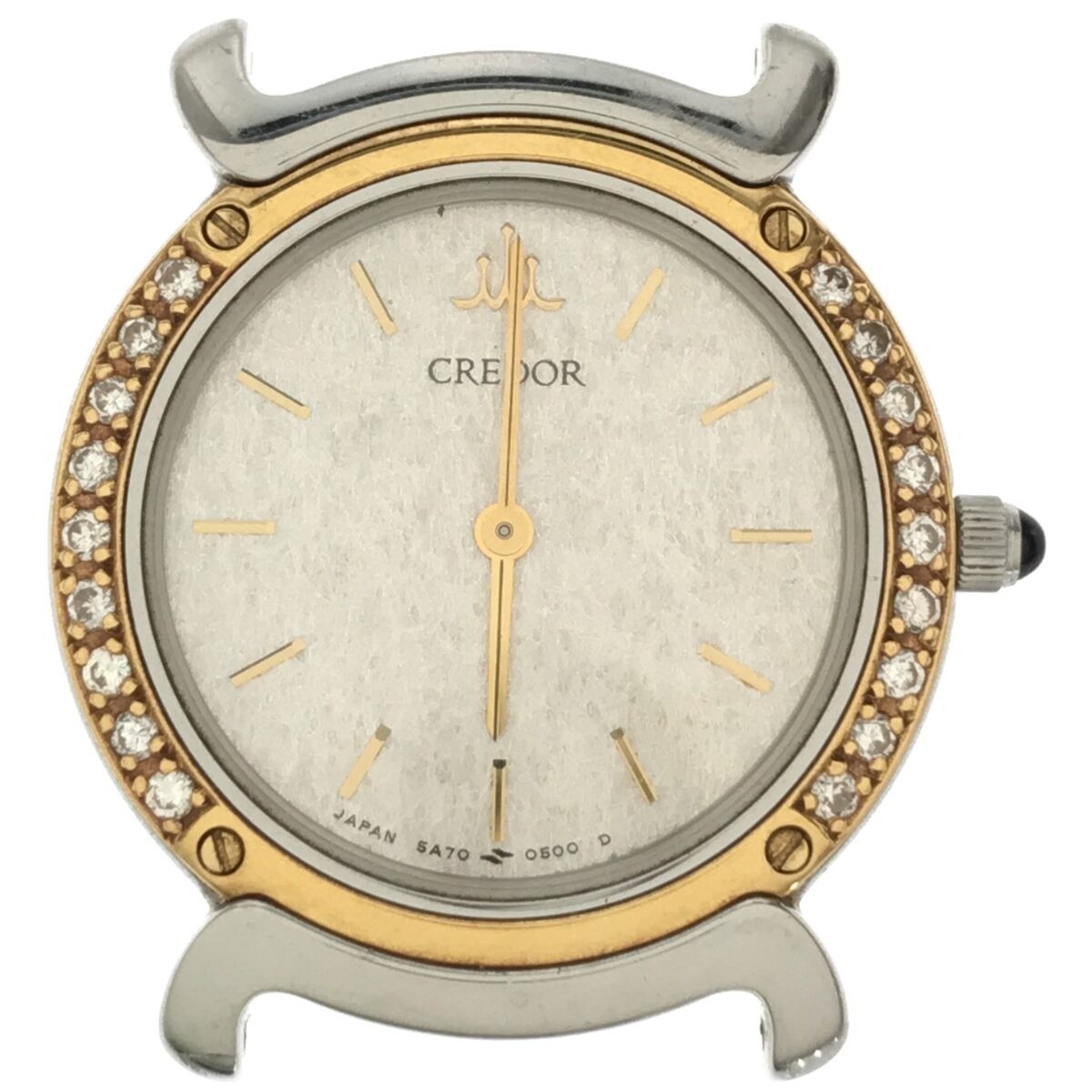 美品】SEIKO CREDOR 5A70-0290 クレドール 18KT SS ダイヤベゼル