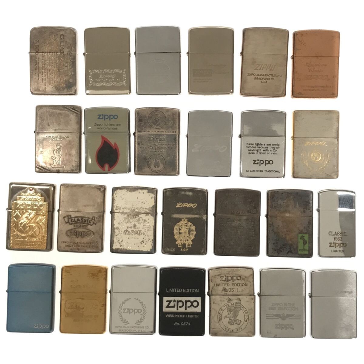 Zippo 大量26個まとめ】65th anniversary メタル貼り 97年 / GURANTEE