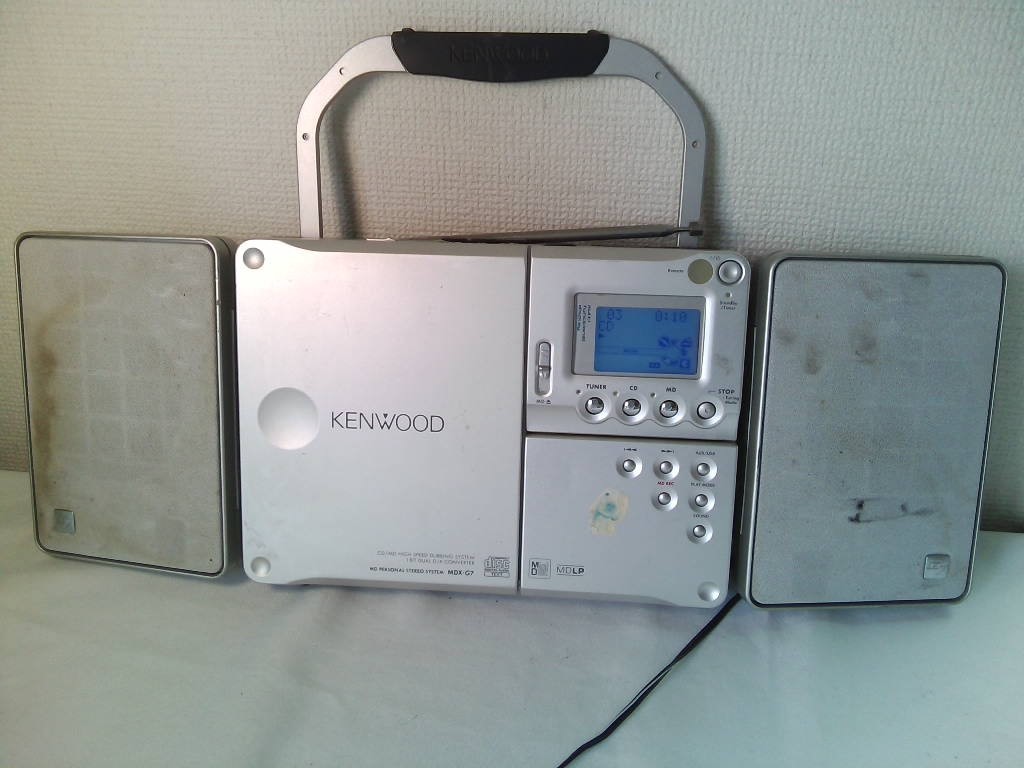 KENWOOD CD/MD パーソナルステレオシステム MDX-G7　本体のみ　★ジャンク_画像1