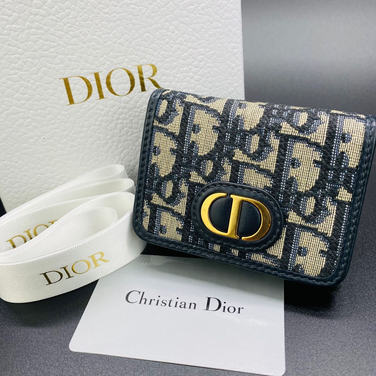 ディオール 30 モンテーニュ オブリーク ロータス 三つ折り財布 | www