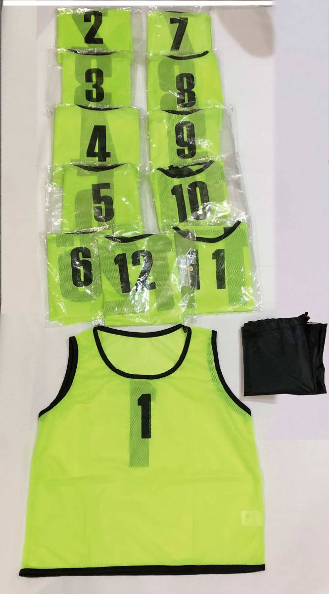FIELDOOR bib s number 12 pieces set [ yellow ] rom and rear (before and after) number entering 1 number ~12 number Junior for mesh cloth ventilation speed . light weight Club action 