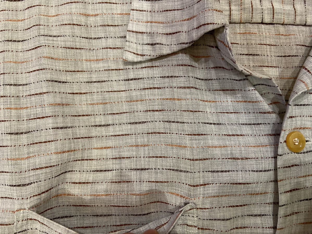 1950sビンテージ Guymont 半袖ループカラーシャツ 16-16ハーフ DAN RIVERロカビリー アトミック 刺繍開襟シャツヴィンテージの画像6