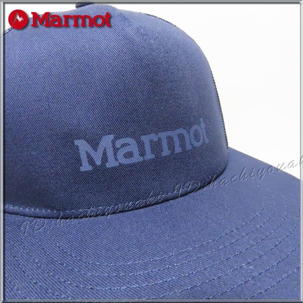 MARMOT 新品 マーモット メッシュ トラッカー キャップ ネイビー サイズフリー メンズ レディース 帽子 アウトドア_画像2