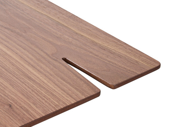 ルカ センターテーブル 天然木化粧繊維板(ウォルナット) ウレタン塗装 スチール(粉体塗装) ブラウン JPB-92WAL_画像2