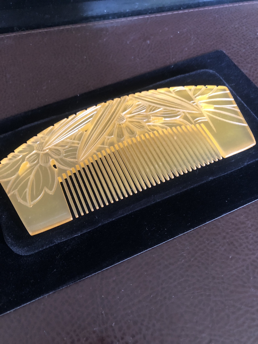 [ Japan Takumi. technique high class tortoise shell .①] tradition made law tortoise shell skill comb ornamental hairpin .. high class [23/04 TY-7A]