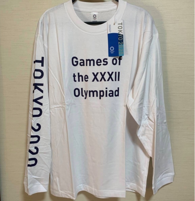 TOKYO2020 東京オリンピック エンブレム 長袖 Tシャツ ロンT 大人気完売品 LLサイズ 白色 東京2020公式ライセンス商品 /タグ付き未着用_画像1