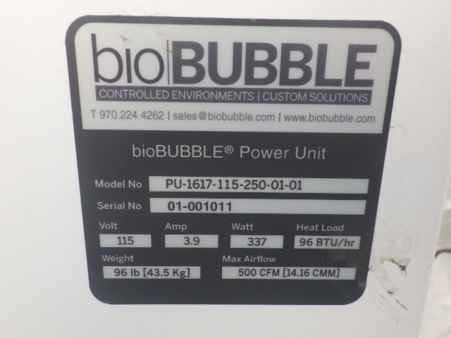 中古 クリーンルーム用パワーユニット bioBUBBLE PU-1617-115-250-01-01_画像10