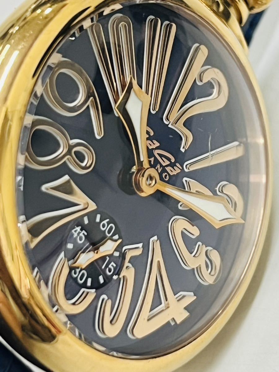 ガガミラノ マヌアーレ48MM 5011.05S 手巻き 裏スケ 革ベルト メンズ