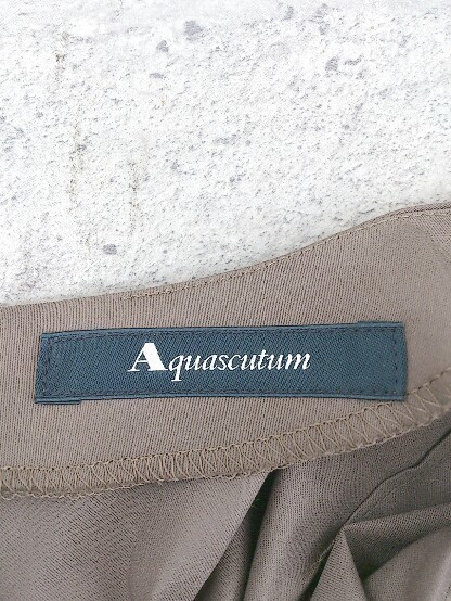 ◇ Aquascutum アクアスキュータム 半袖 膝丈 ワンピース 8 ブラウン * 1002799278102_画像3