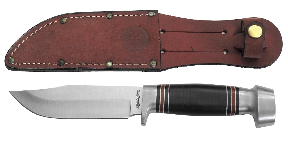 Remington No.RH134レザーワッシャーグリップ・ハンター・11.5cm Ｂlade・全長：24cm・革ケース入 送料無料_画像3