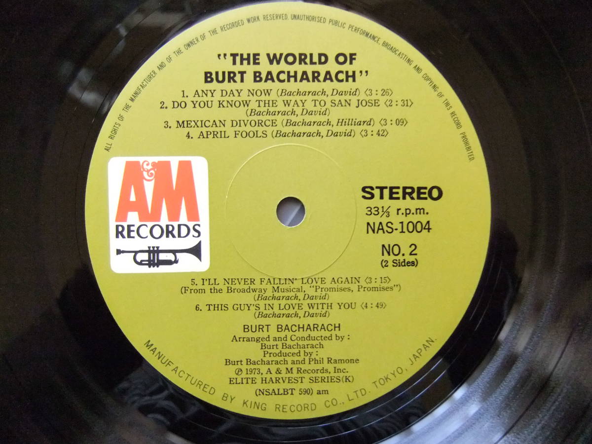 バード・バカラックの世界　THE WORLD OF BURT BACKARAHCK NAS-1004_画像5