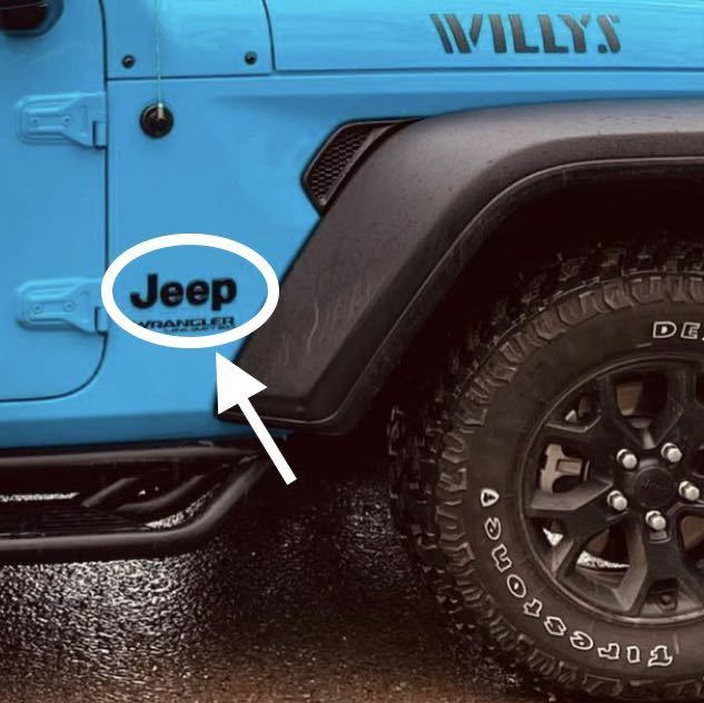 JEEP デカ エンブレム 2個セット ステッカー アクセサリー パーツ 外装品 プレゼント ドレスアップ _画像5