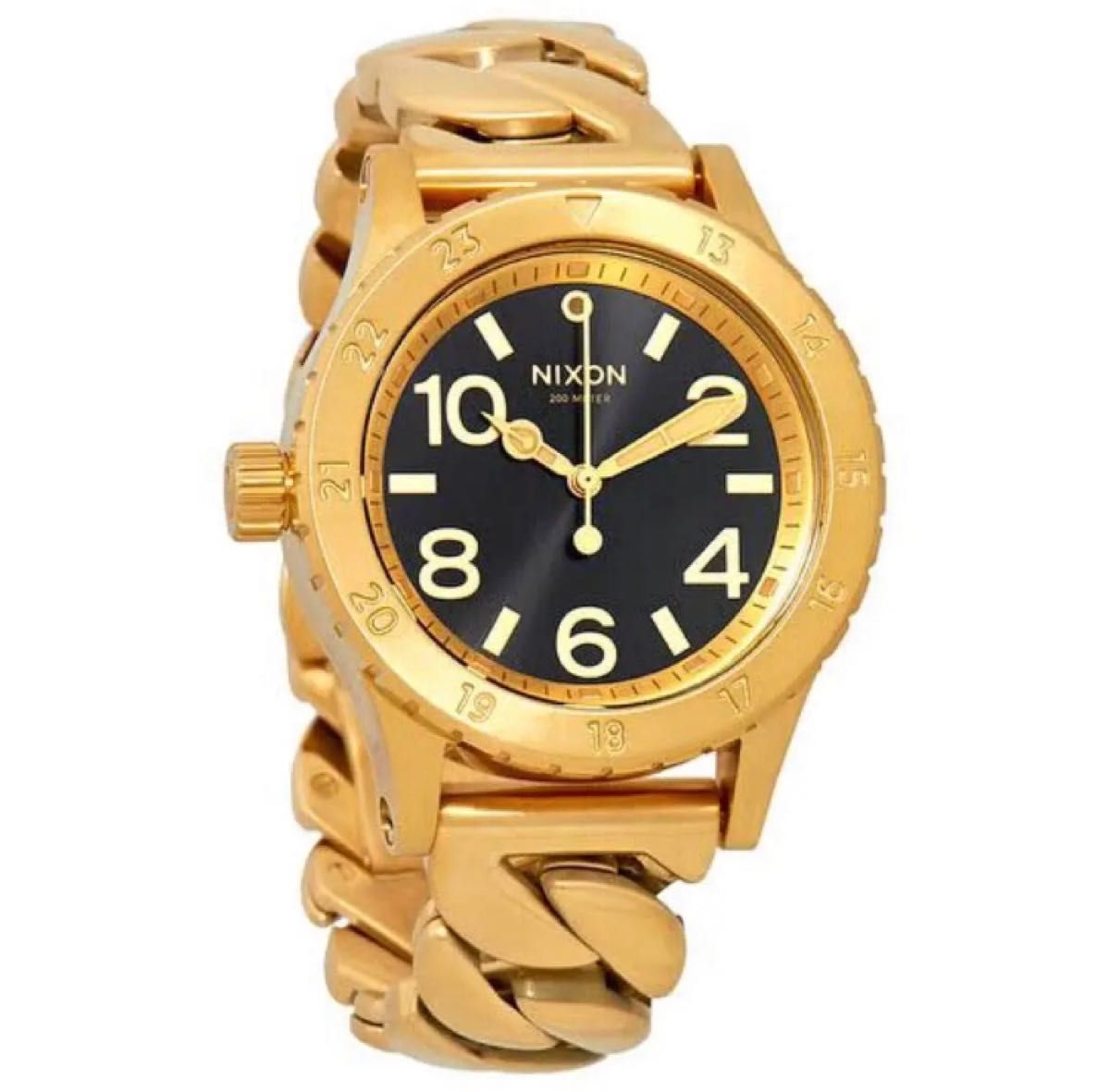 送料込】 2個 CHRONO 美品 NIXON 42-20 THE THE GOLD☆ 38-20