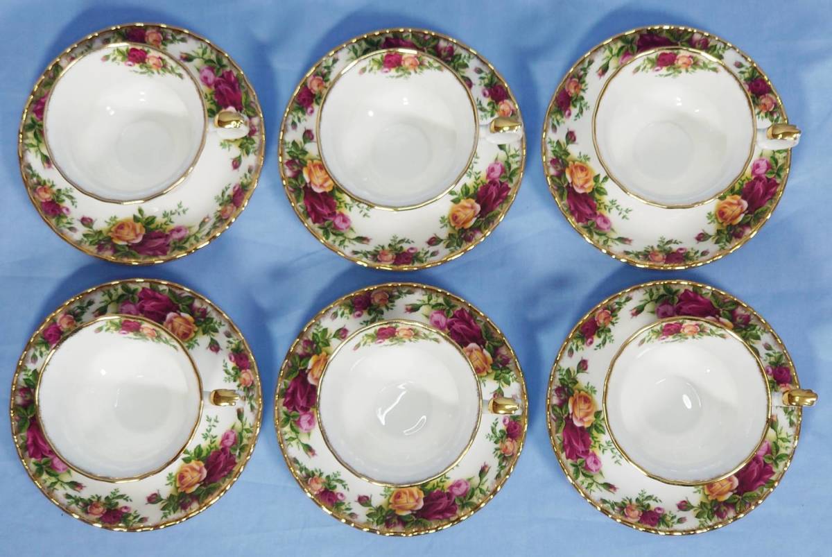 ROYAL ALBERT ロイヤルアルバート Old Country Roses カップ＆ソーサー 6客セット BONE CHINE_画像2