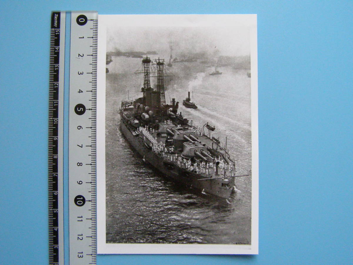 (J48)957 写真 古写真 船舶 米国 海軍 軍艦 New York ニューヨーク アメリカ アメリカ海軍_画像1