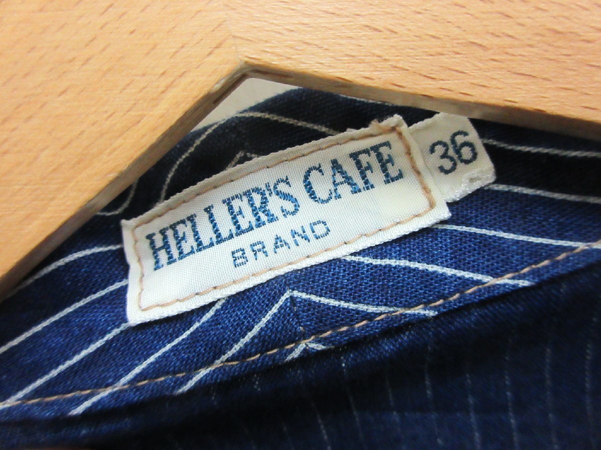 1000円～美品 ヘラーズカフェ ウェアハウス HELLER'S CAFE WAREHOUSE ストライプ ジャケト サイズ36(中古)の