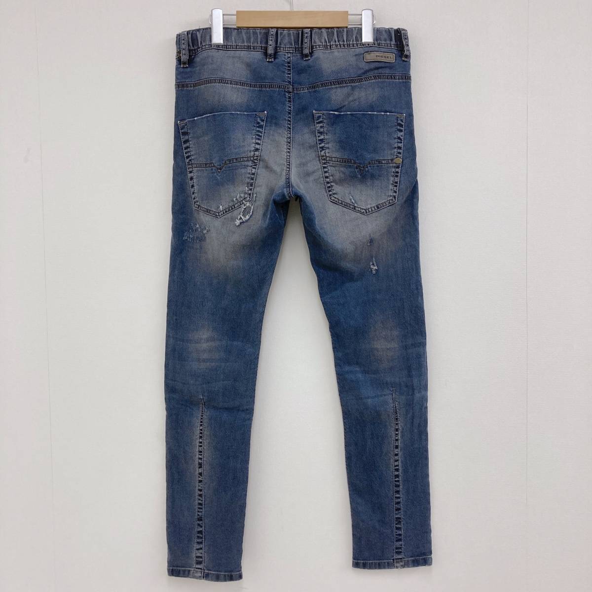 DIESEL Jogg Jeans KROOLEY-NE ダメージ加工 ジョグジーンズ メンズ W30 ディーゼル ジョガーパンツ スウェットデニムパンツ 3030029_画像2