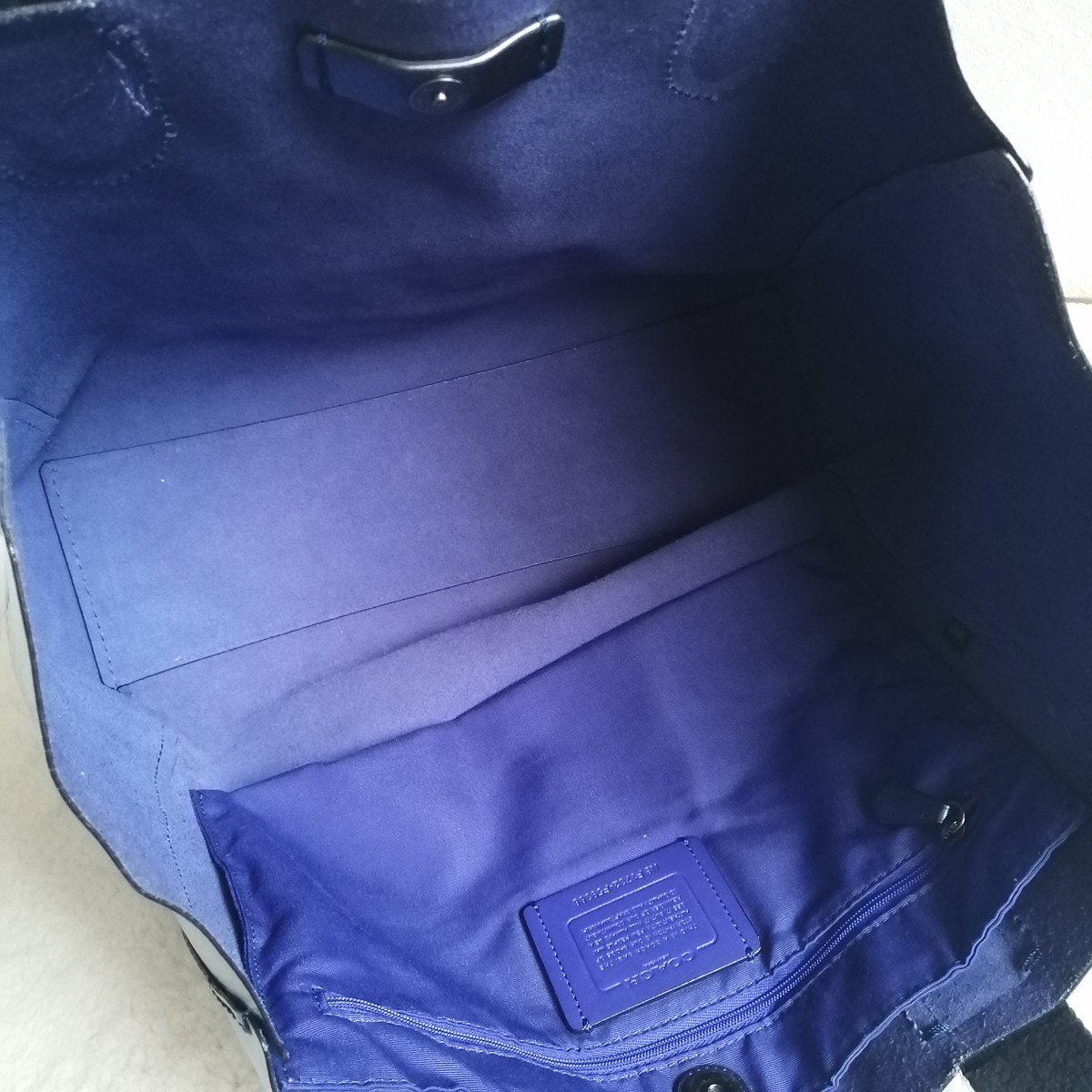希少カラー】COACH コーチ トートバッグ ダービー メタリックブルー