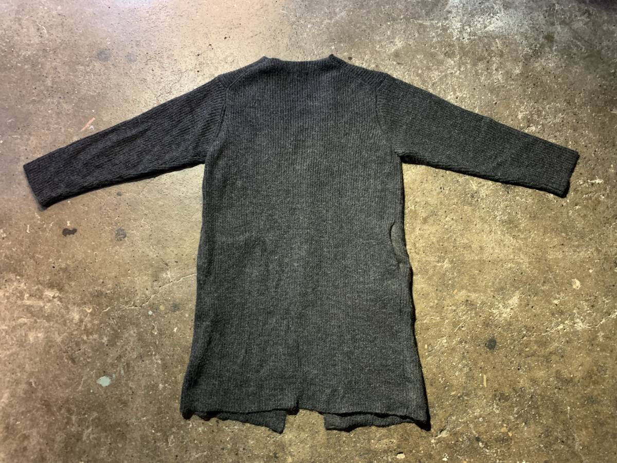 Yohji Yamamoto POUR HOMME 17AW 二重前立て ロングニット Yohji Yamamoto POUR HOMME 17AW 二重前立て ロングニット