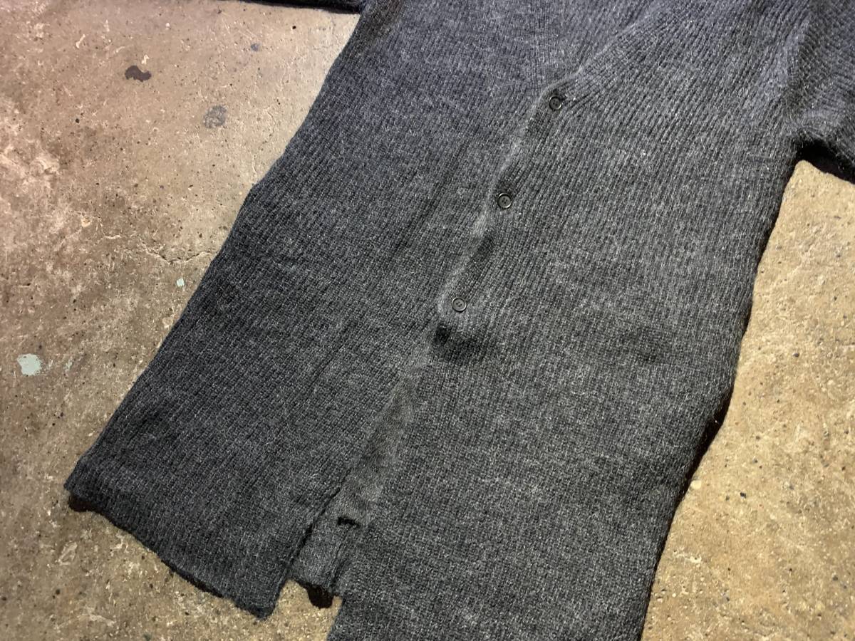 Yohji Yamamoto POUR HOMME 17AW 二重前立て ロングニット Yohji Yamamoto POUR HOMME 17AW 二重前立て ロングニット